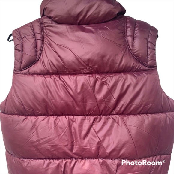 Sam Edelman Puffer Vest Burgundy Size Large - Picture 10 of 10